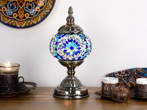 Lampa stołowa - klosz pojedynczy, wielokolorowy