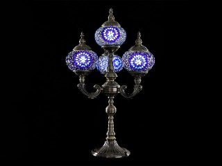 Lampa stołowa - trzy klosze, wielokolorowe