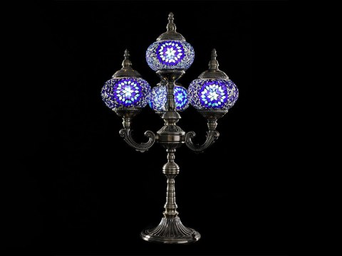 Lampa stołowa - trzy klosze, wielokolorowe