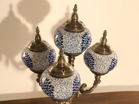 Lampa stołowa - trzy klosze, wielokolorowe