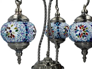 Lampa stołowa - trzy klosze, wielokolorowy