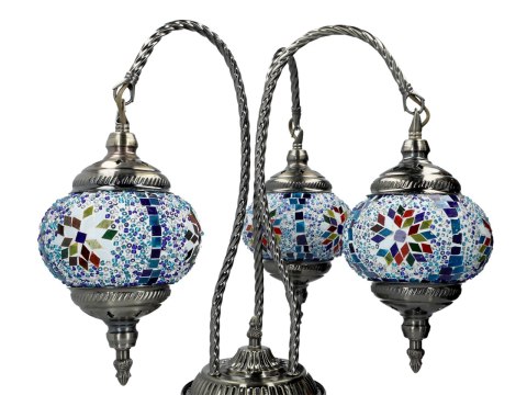 Lampa stołowa - trzy klosze, wielokolorowy