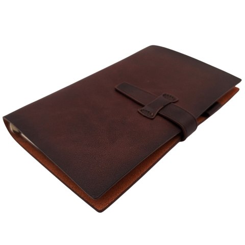 Elegancki Notes Skórzany A6 Retro Vintage z Zamknięciem - Pamiętnik - EE3