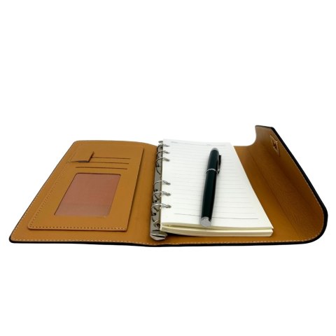 Elegancki Zestaw Upominkowy - Notes Skórzany z Długopisem w Pudełku Prezentowym - Premium - EE8