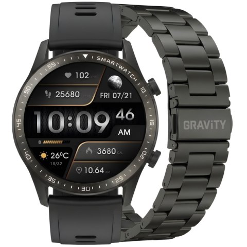 Smartwatch Gravity Czarny Bransoleta i Pasek GT10-1