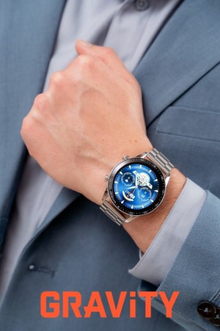 Smartwatch Gravity Srebrny Bransoleta + Pasek GT10-6