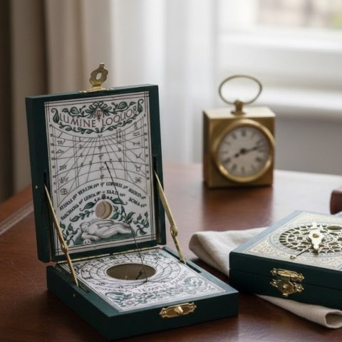 Zegar Słoneczny z Kompasem Kepler Dyptyk - Replika - H04
