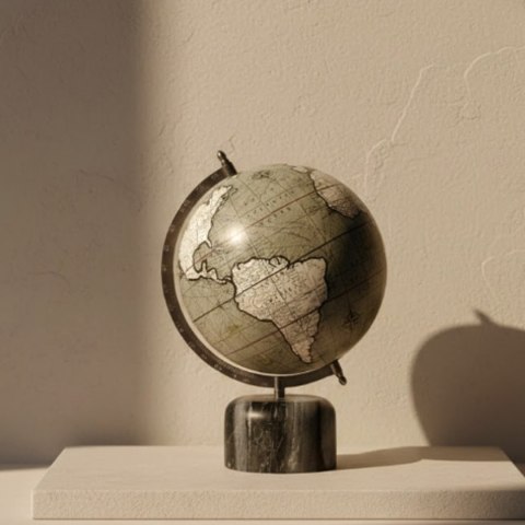 Globus Dekoracyjny na Kamiennej Podstawie 30cm - GLB-68