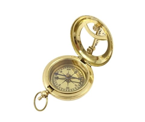 Kieszonkowy Kompas z Zegarem Słonecznym w pudełku - CPSD2