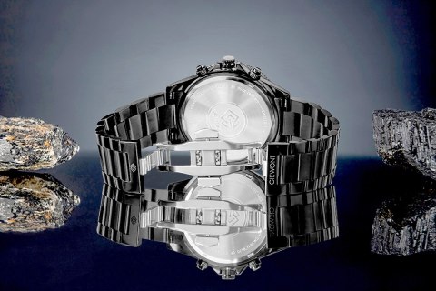 Zegarek Męski Giewont Chronograph Sapphire Czarny GW3520-B1