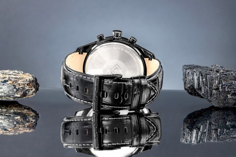 Zegarek Męski Giewont Chronograph Sapphire Czarny GW7650-A4