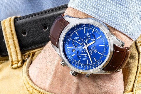 Zegarek Męski Giewont Chronograph Sapphire Srebrno Niebieski GW7650-A5