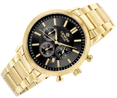 Zegarek Męski Giewont Chronograph Sapphire Złoto Czarny GW8510-B5