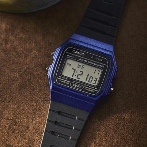 ZEGAREK MĘSKI CASIO F-91WM-2ADF (zd102e) + BOX