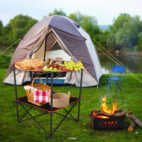 Stolik stół turystyczny składany przenośny kempingowy z pokrowcem 72 cm x 72 cm