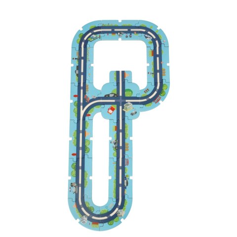 Puzzle tor samochodowy policja ulica samochód z napędem 47 elementów